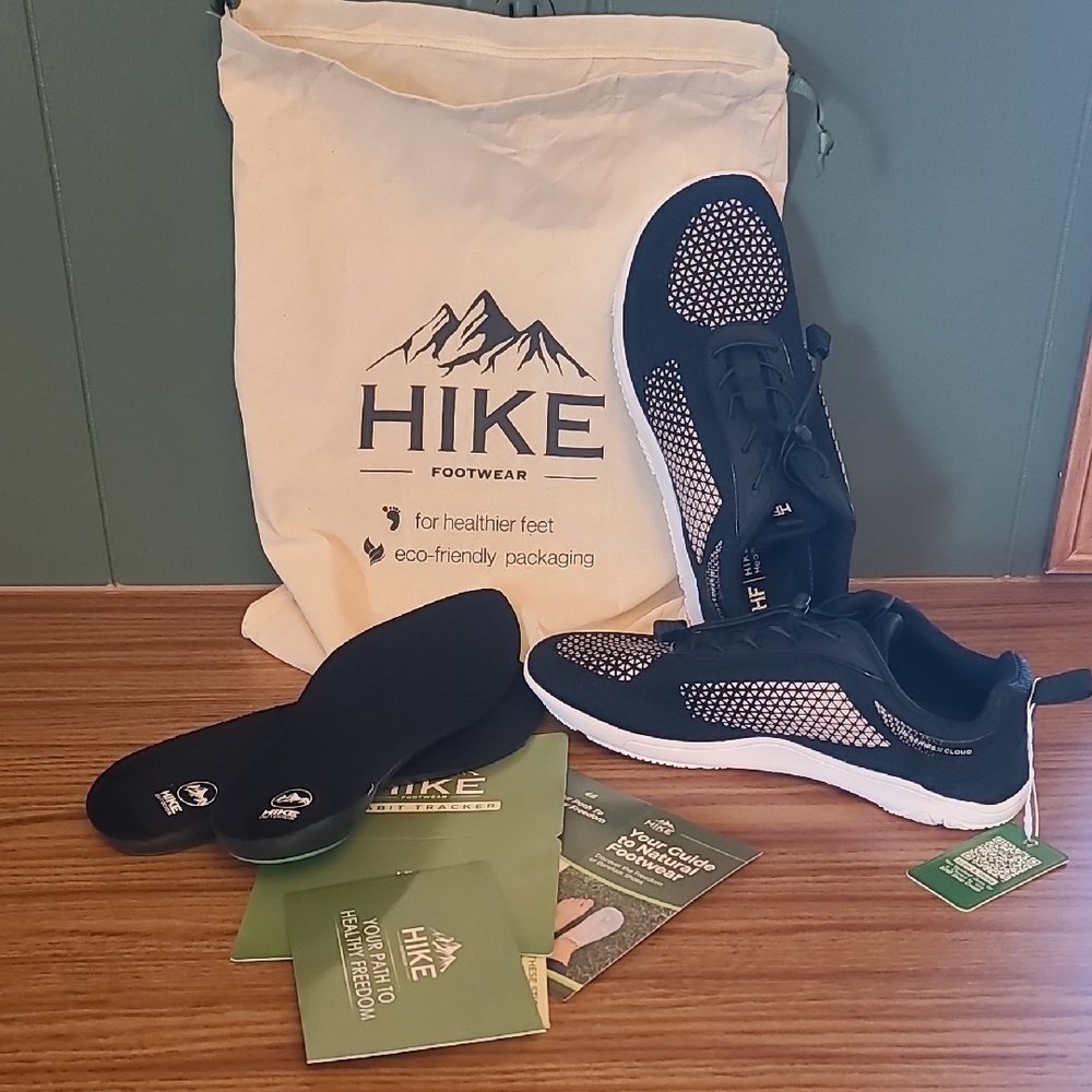 Hike Hf Series X Cloud Black and White Barefoot Sneakers